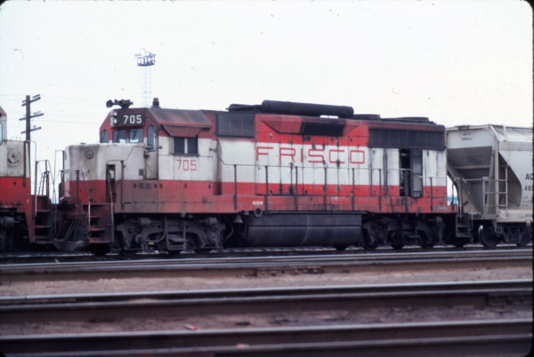 GP35 705 at Kansas City in April 1978
