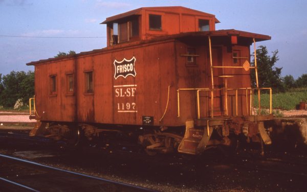 Caboose 1197 at Springfield, Missouri on May 30, 1075 (Mike Condren)