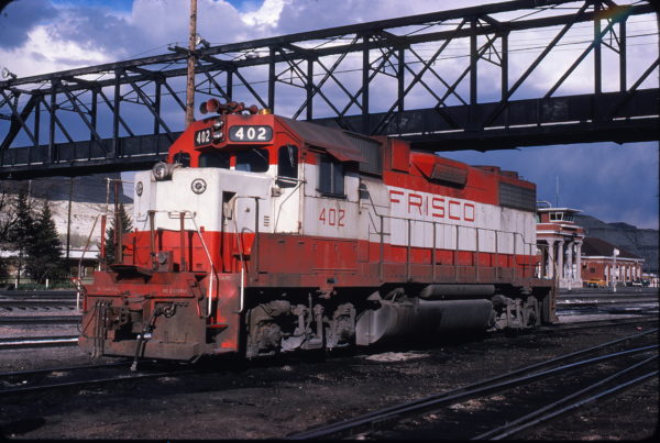 GP38-2 402 at Green River, Wyoming in August 1979