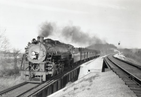 4-8-2 4402 at Valley Park, Missouri in November 1949