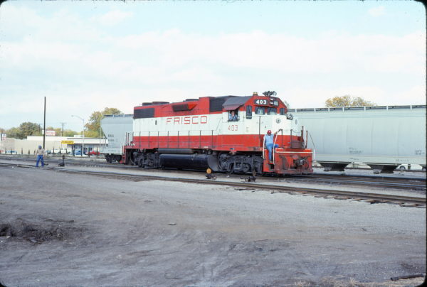 GP38-2 403 at Fort Worth, Texas in November 1977 (David Stray)