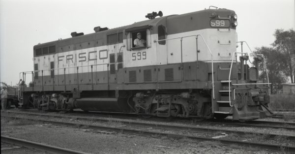 GP7 599 at North Clinton, Missouri on September 9 1972