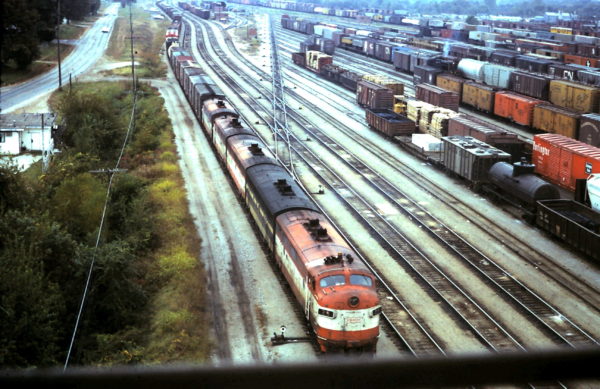 F7A 29 at Springfield, Missouri West Yard in the 1960s