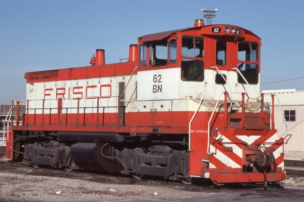 SW1500 62 (Frisco 357) at Tulsa, Oklahoma in February 1981 (Don Neiberger)