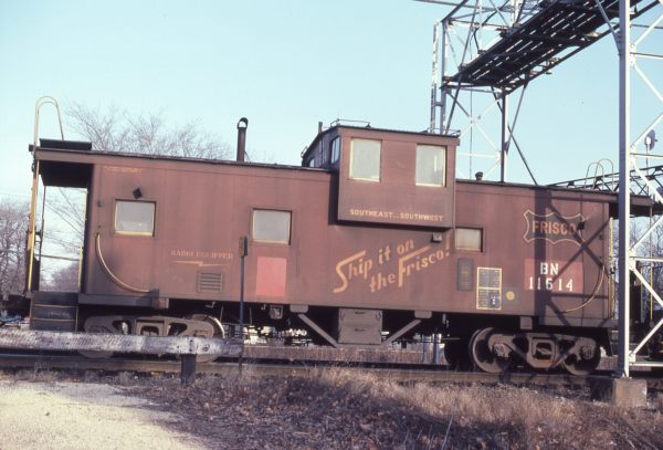 Caboose 11614 (Frisco 1286) at Minneapolis, Minnesota in January 1983 (Don Reck)