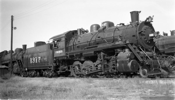 2-8-0 1317 at Fort Smith, Arkansas on October 30, 1947 (Charlie Winters)