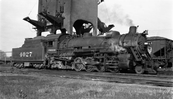 2-8-2 4027 at Fort Smith, Arkansas on August 23, 1948 (Charlie Winters)