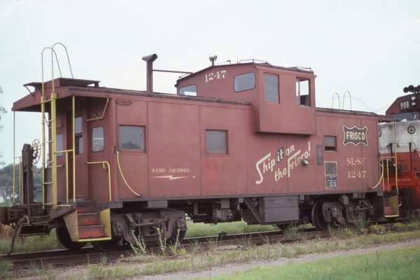 Caboose 1247 at Chelsea, Oklahoma on August 19, 1977