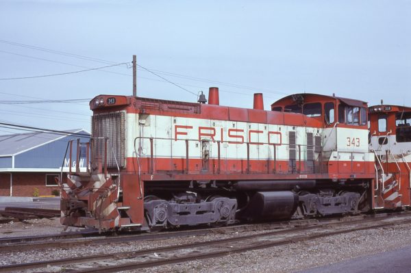SW1500 343 at Memphis, Tennessee in December 1980 (Lon Coone)