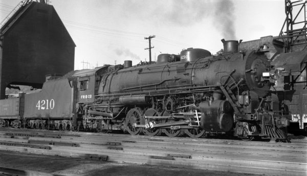 2-8-2 4210 at Kansas City, Missouri on June 27, 1947