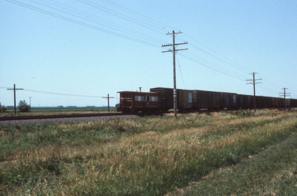 Caboose 11710 (Frisco 1735) (location unknown) in August 1982
