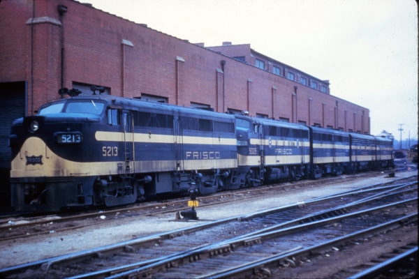 FA-1 5213 and F3A 5009 at Lindenwood Shops, St. Louis, Missouri on July 24, 1961