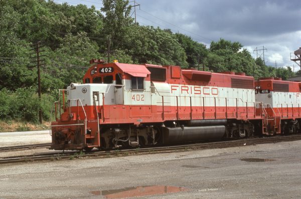 GP38-2 402 at Kansas City, Missouri on May 26, 1975