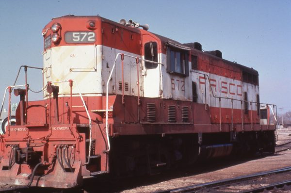 GP7 572 at Neodesha, Kansas in 1979