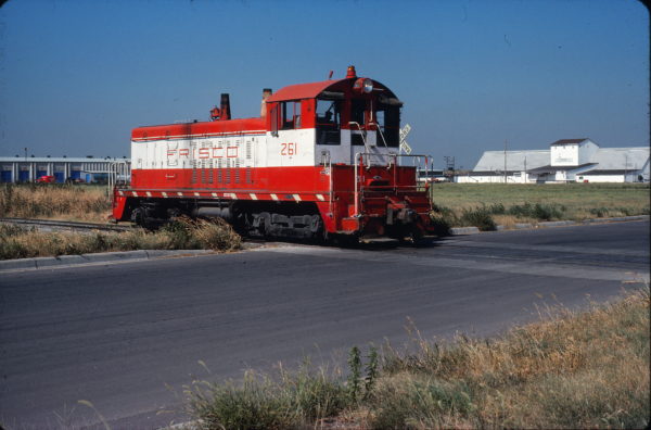 NW2 261 at Wichita, Kansas on August 5, 1976