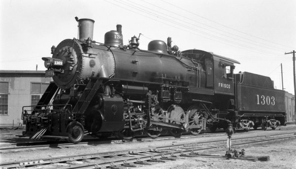 2-8-0 1303 at Enid, Oklahoma on February 13, 1938