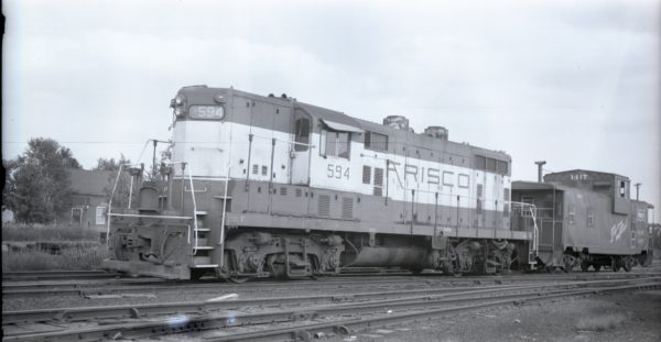 GP7 594 at North Clinton, Missouri on July 27, 1977