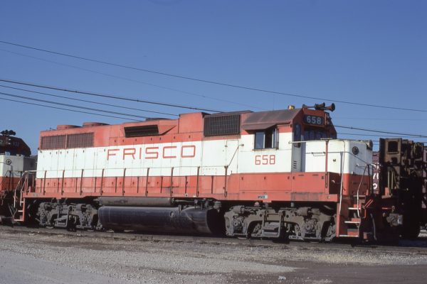 GP38AC 658 at Memphis, Tennessee in February 1981 (Lon Coone)