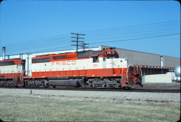 SD40-2 951 at Springfield, Missouri on March 26, 1980 (Bob Graham)