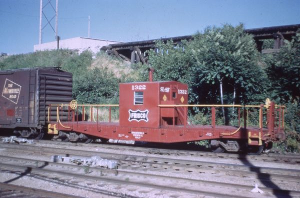 Transfer Caboose 1322 at Kansas City, Missouri in June 1973