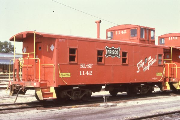 Caboose 1142 at Enid, Oklahoma in August 1973