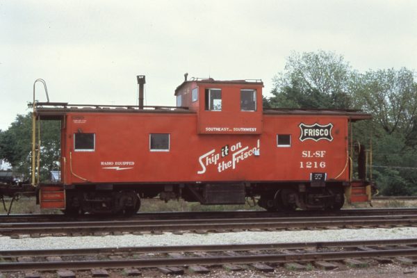 Caboose 1216 at Sherman, Texas in April 1973