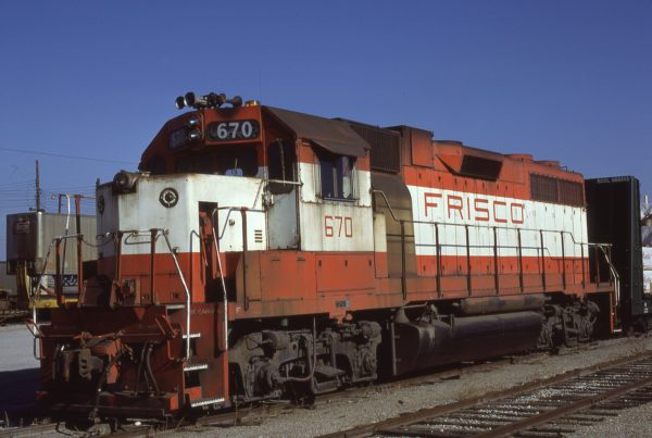 GP38-2 670 at Oklahoma City, Oklahoma on December 24, 1980 (Ed Fulcomer)
