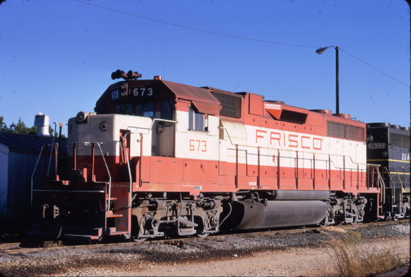 GP38-2 673 at Greenwood, South Carolina in October 1974