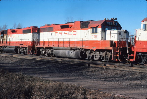 GP38-2 678 at Topeka, Kansas on December 5, 1978