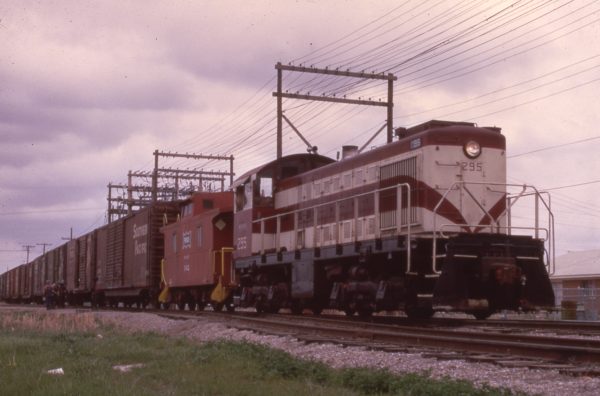 S-2 295 and Caboose 162 at St. Louis, Missouri on April 20, 1968