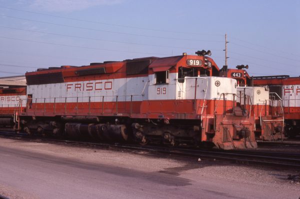 SD45 919 at Springfield, Missouri in July 1978