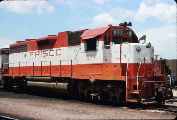 GP38-2 677 at Kansas City, Missouri in October 1975