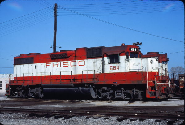 GP38-2 684 at Fort Worth, Texas on March 13, 1977