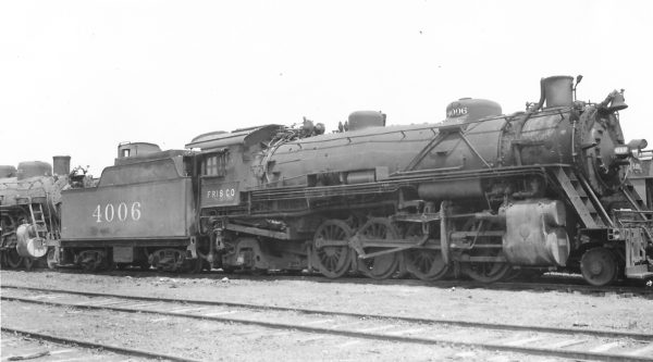 2-8-2 4006 at Springfield, Missouri on July 8, 1950 (Arthur B. Johnson)