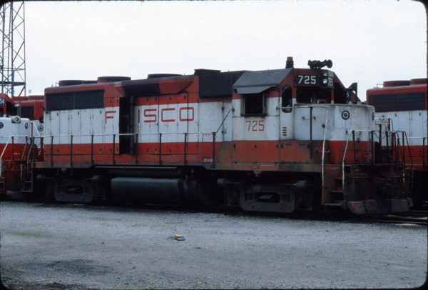 GP35 725 at Kansas City on May 26, 1979