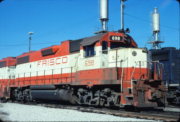 GP38-2 698 at Memphis, Tennessee on January 27, 1981 (Lon Coone)