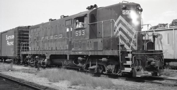 GP7 593 at North Clinton, Missouri on September 5, 1972