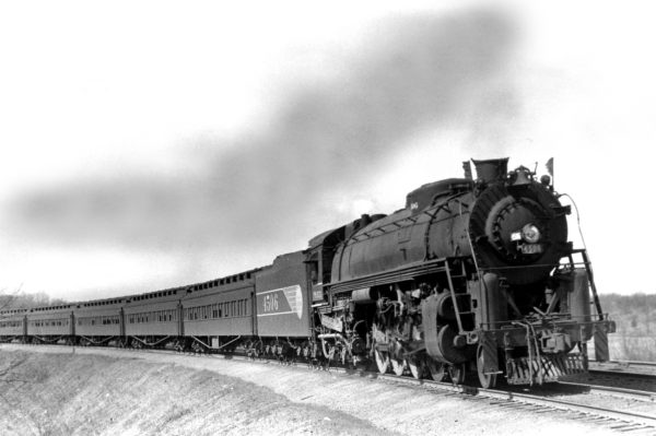 4-8-4 4506 Extra Troop-Train Eastbound at Valley Park, Missouri in 1942 (William K. Barham)