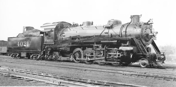 2-8-2 4021 at St. Louis, Missouri on March 3, 1939 (Arthur B. Johnson)
