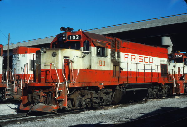 GP15-1 103 at Springfield, Missouri on January 2, 1981 (James Holder)
