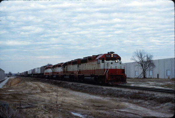 GP40-2 769 at Dallas, Texas on February 15, 1981 (Bill Phillips)
