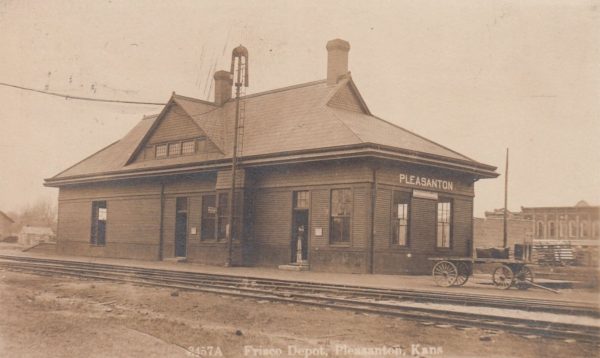 Pleasanton, Kansas Depot (Postcard)