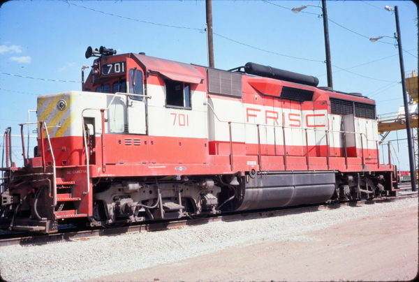 GP35 701 at Tulsa, Oklahoma on July 20, 1974