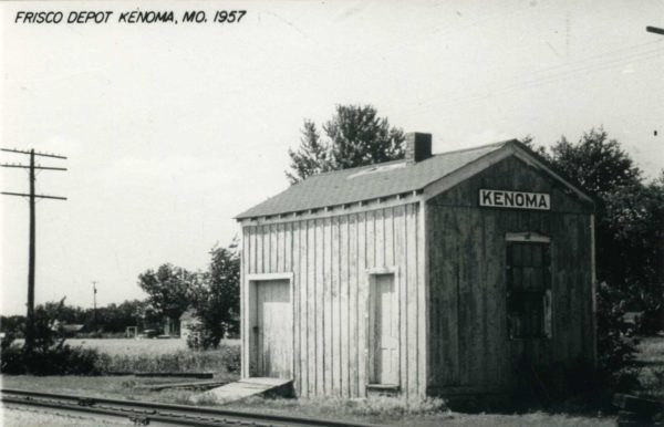 Kenoma, Missouri Depot in 1957 (Postcard)