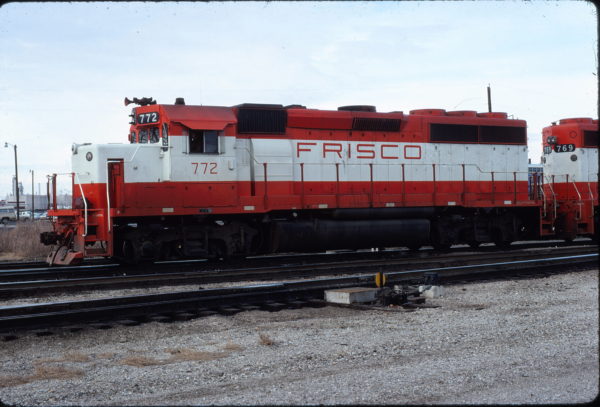 GP40-2 772 at Tulsa, Oklahoma in January 1980