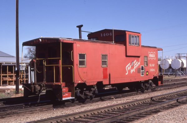 Caboose 1404 at Aurora, Missouri on October 19, 1980