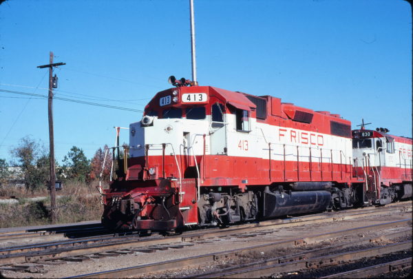 GP38-2 413 at Memphis, Tennessee in January 1981 (Lon Coone)