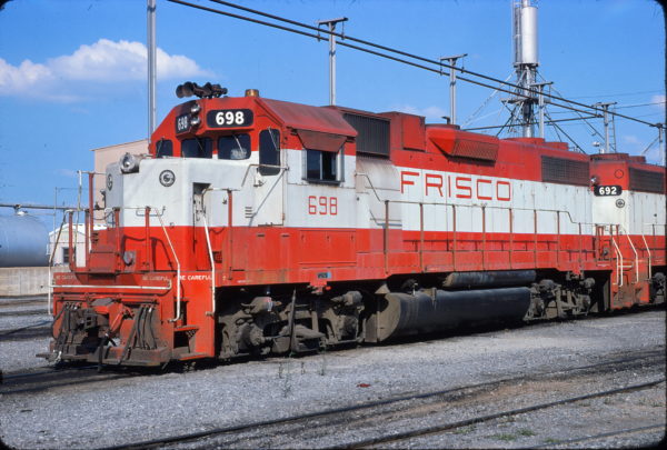 GP38-2 698 at Memphis, Tennessee in July 1975 (Steve Forrest)