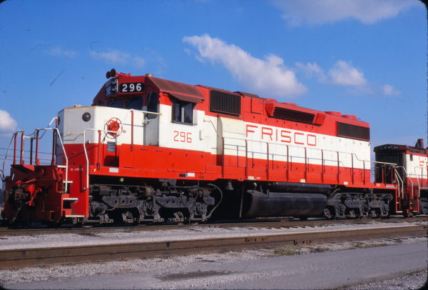 SD38-2 296 at Tulsa, Oklahoma on May 18, 1980 (John C. Benson)