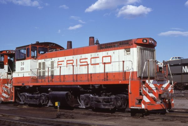 SW1500 26 (Frisco 321) at St. Louis., Missouri in April 1981 (Bill Folsom)